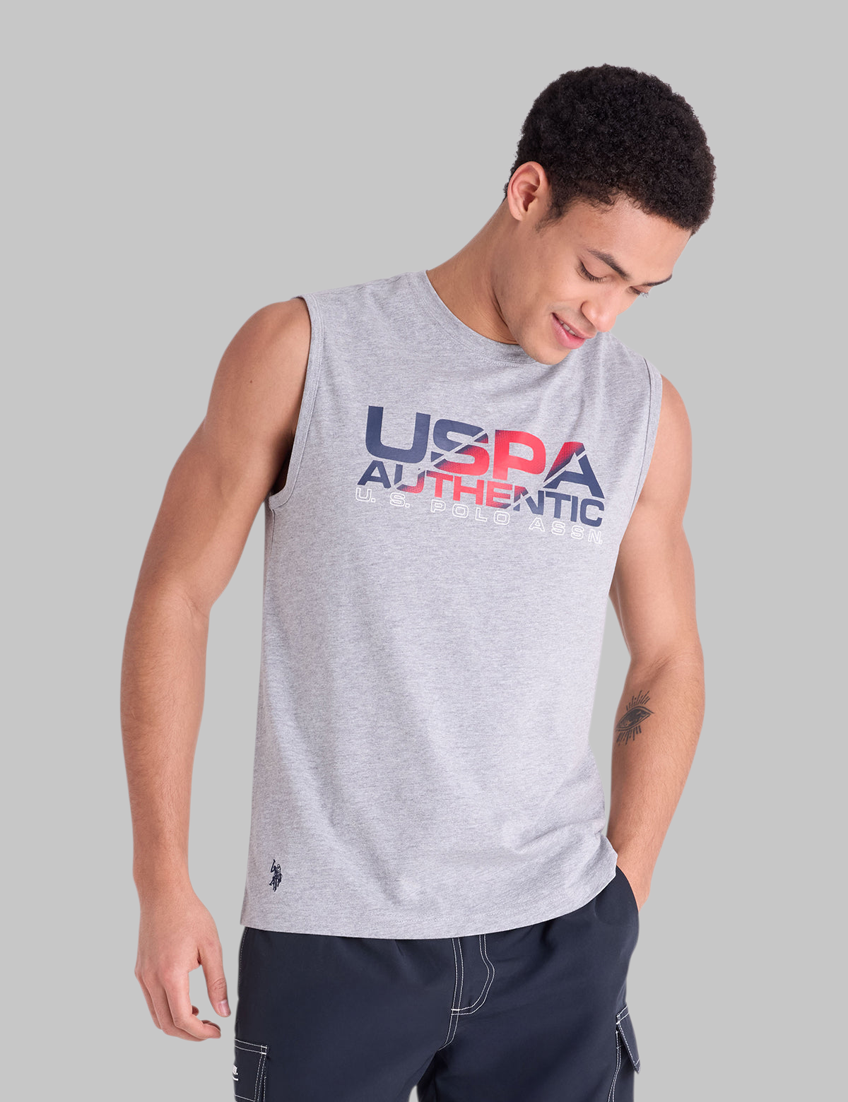ALLOVER WORDMARK PRINT TANK