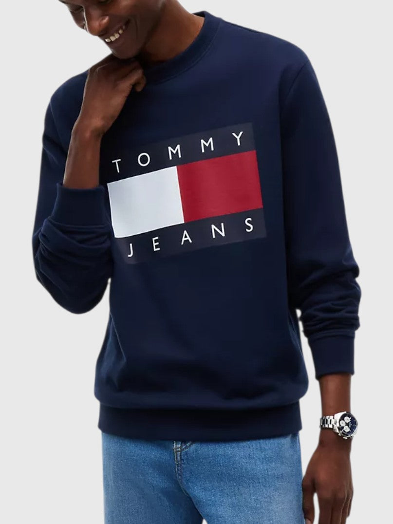TOMMY HILFIGER Jeans Big Flag Logo Sweatshirt,DM22643-MBM