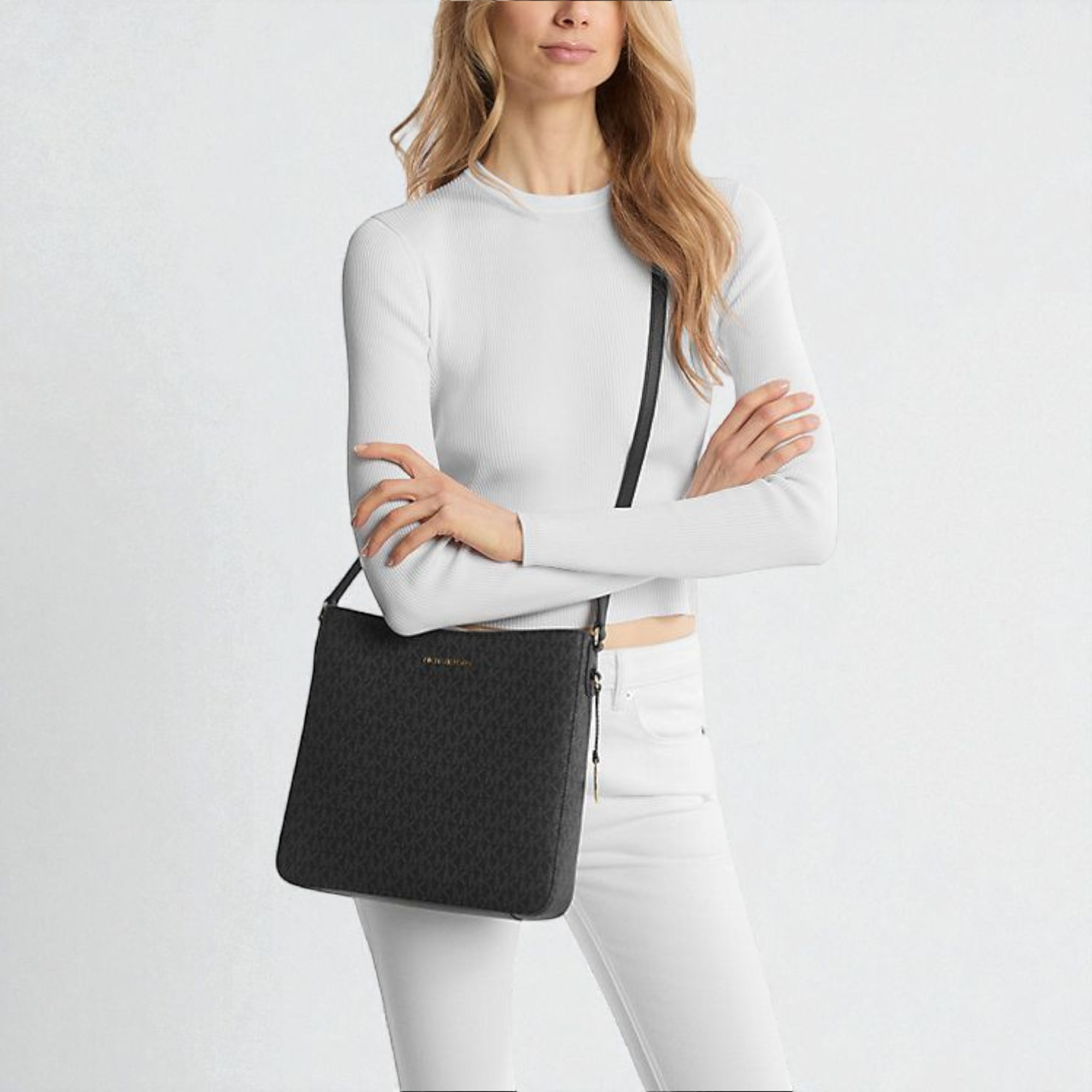 M.K Jet Set Travel Large Logo Messenger Bag