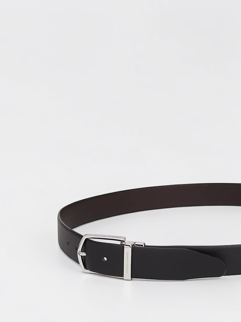 Immediate Tommy Round Buckle Reversible Leather Belt