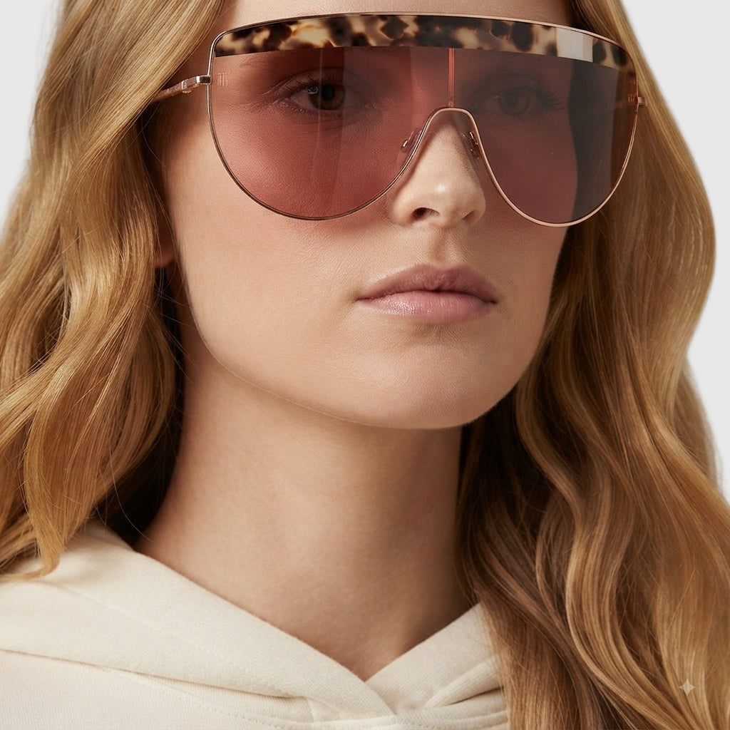Tommy Hilfiger 
Pink Shield Ladies Sunglasses,TH 1807/S