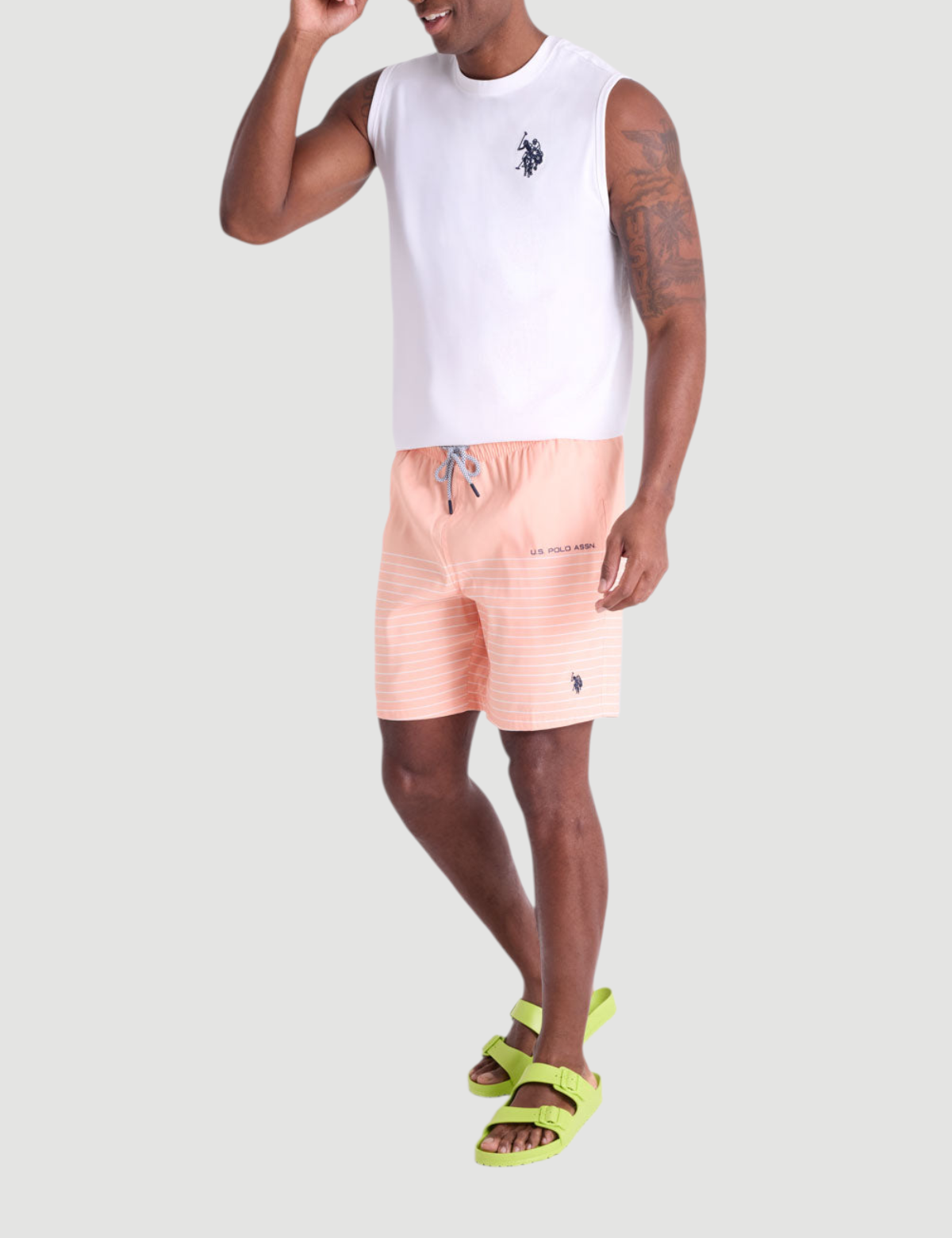 PIN STRIPE SWIM SHORTS