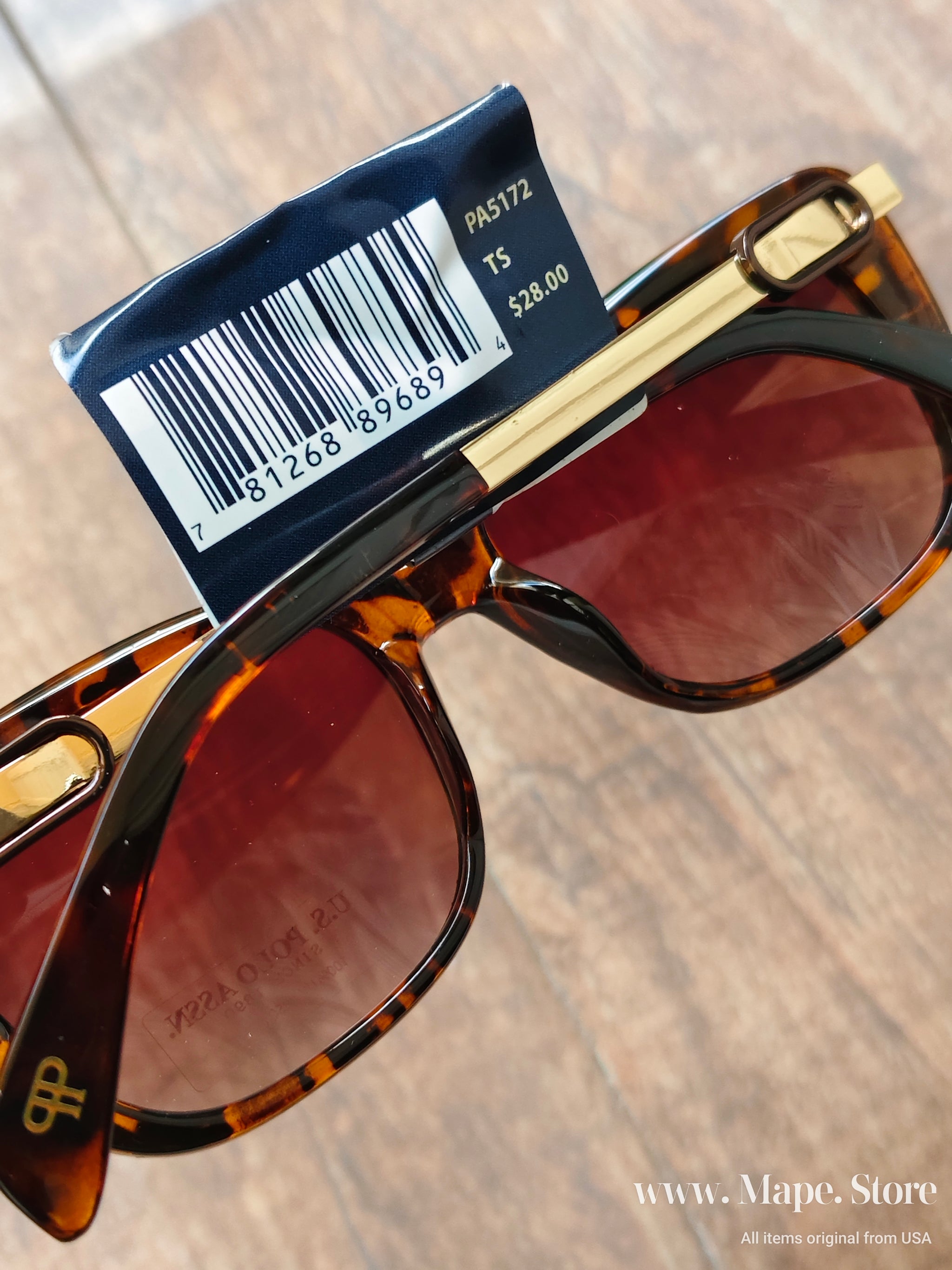 Immediate US Polo LADIES HERITAGE CAT-EYE MEDALLION SUNGLASSES Serial PA5172-0000A