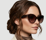 Gradient Brown Butterfly Ladies Sunglasses
