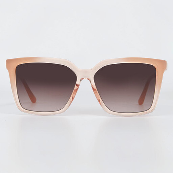 Brown Gradient Square Ladies Sunglasses