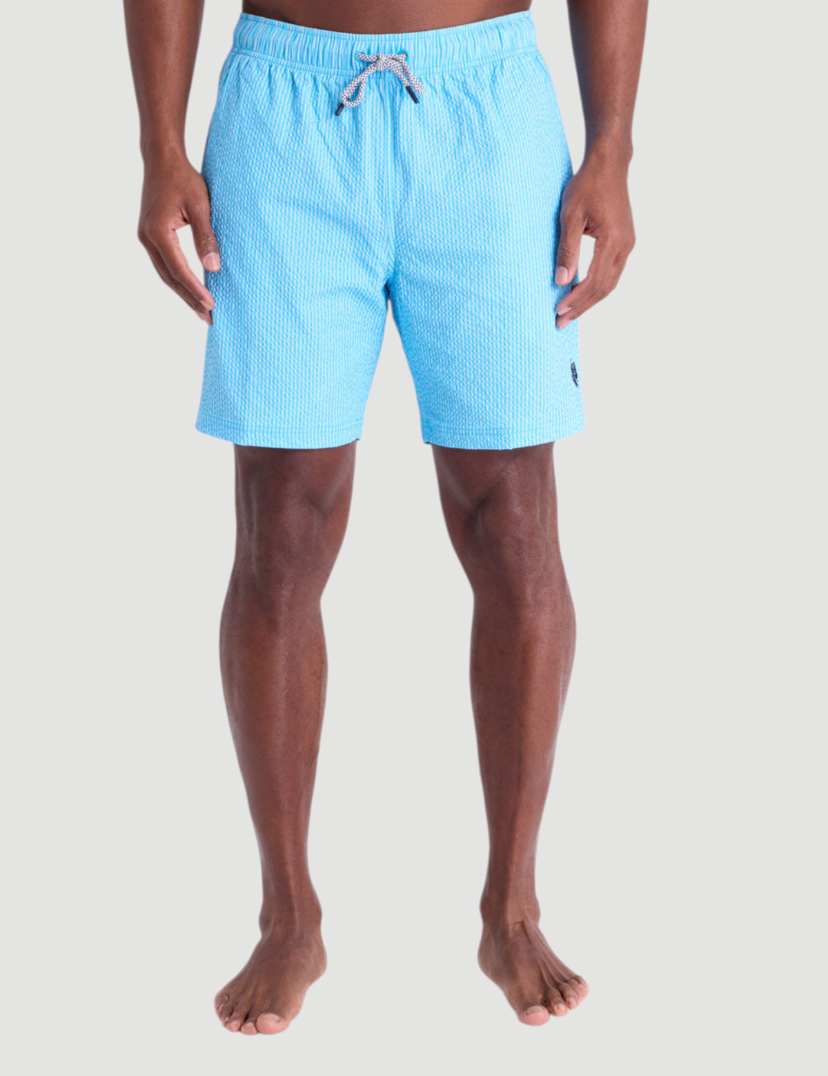 7" SEERSUCKER STRIPE SWIM SHORTS