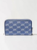 Jet Set Travel Large Logo Jacquard Denim Smartphone Wristlet,35S6STVE3J