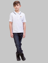 BOYS SOLID INTERLOCK POLO SHIRT