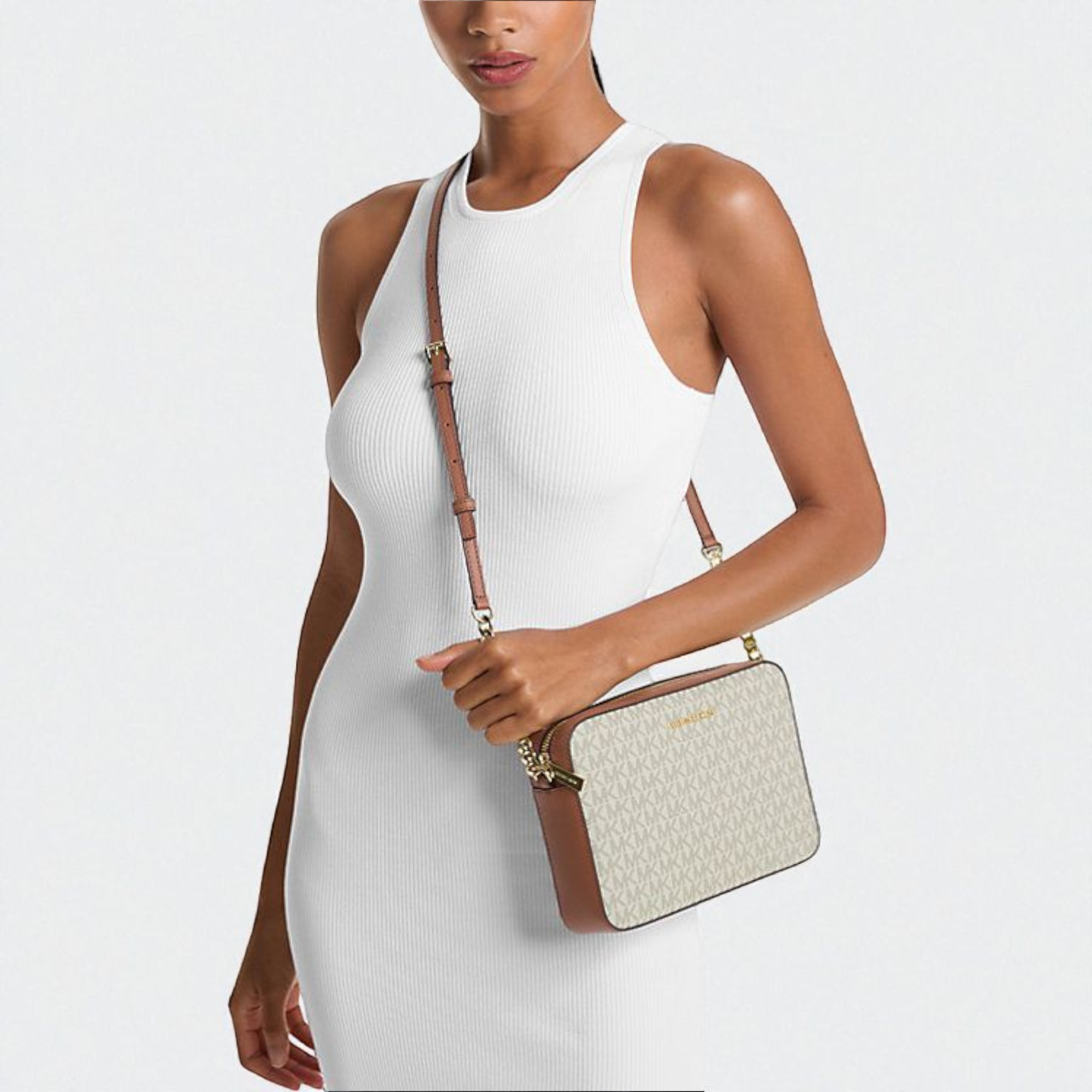 Jet Set Large Printed Logo Crossbody Bag 35F8GTTC3B