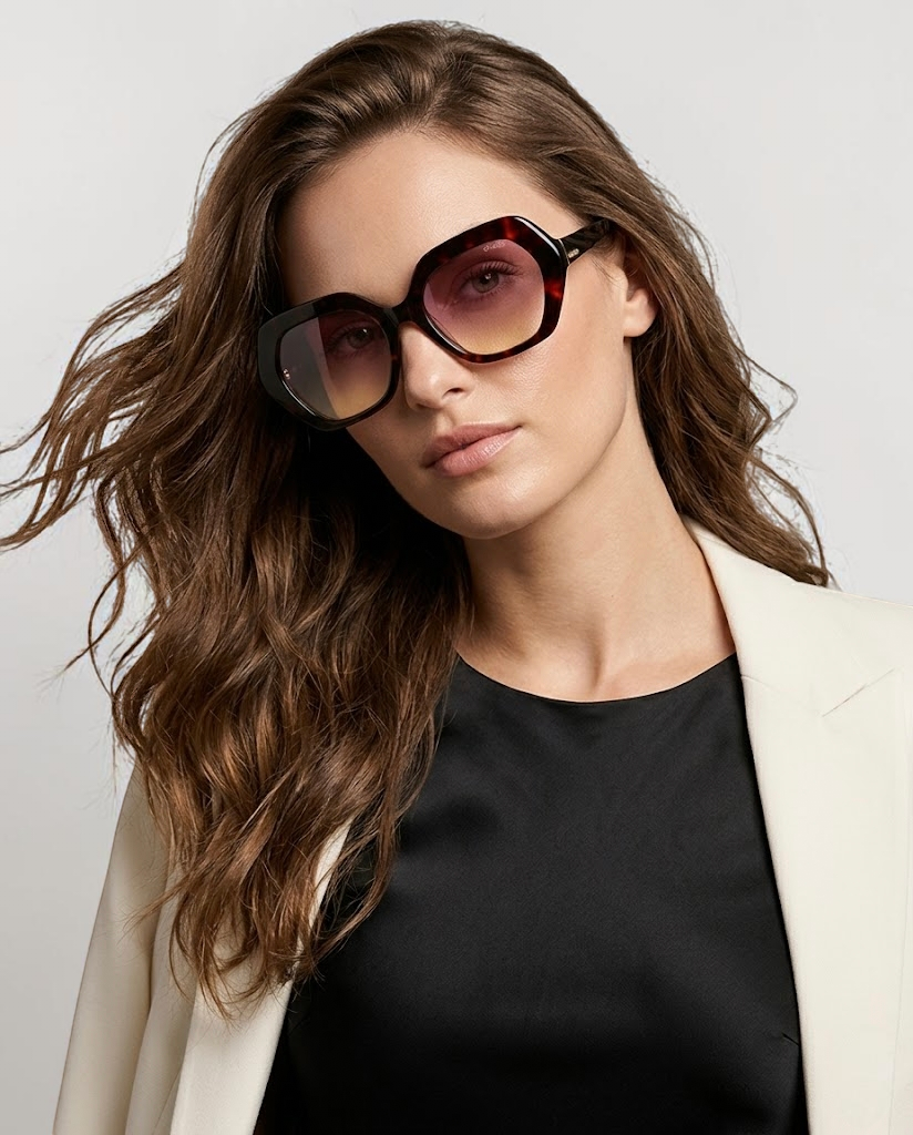 Guess 55mm Gradient Round Sunglasses