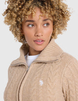 US.POLO.ASSN FULL ZIP NOVELTY CABLE CARDIGAN,21W0024-EG00A