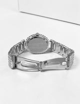 LADIES OVAL FACE SILVER ANALOG WATCH,USC40693UO-0000A