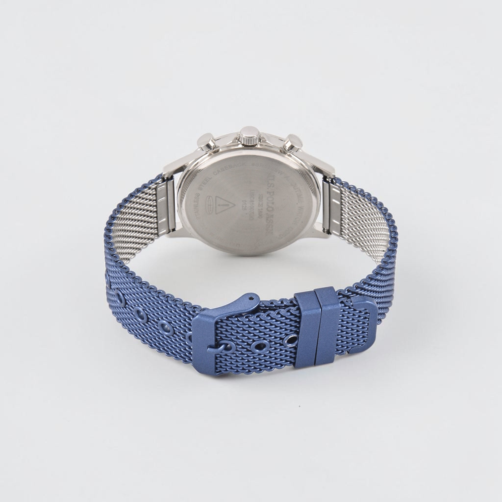MENS BLUE MESH STRAP WATCH,USC81007UO-0000A