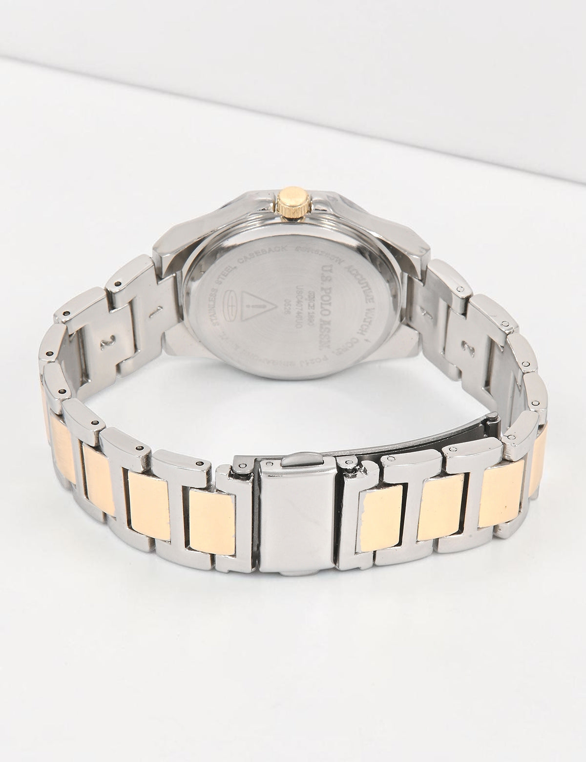 LADIES TWO TONE LINK ANALOG WATCH,USC40746UO-0000A