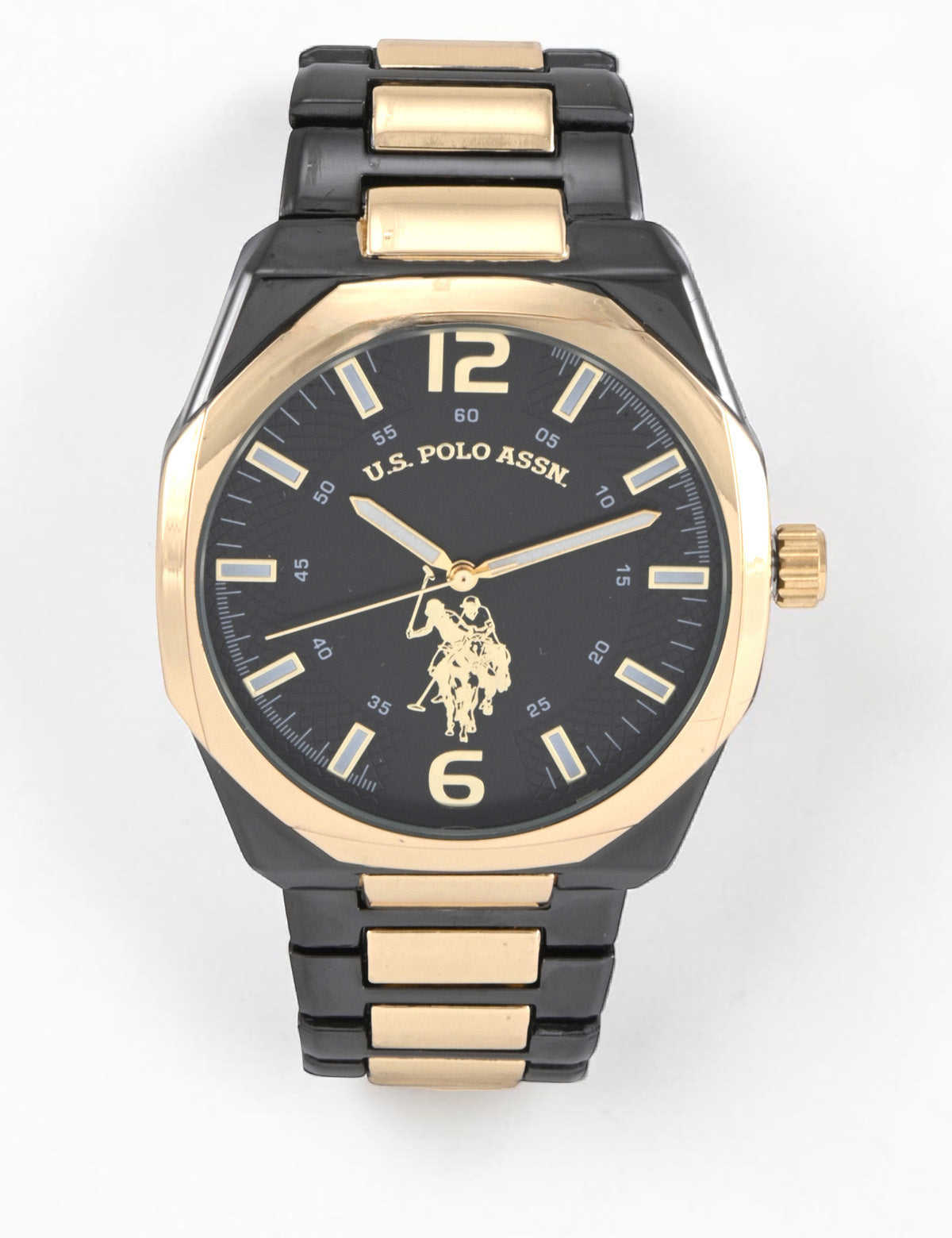 MENS TWO TONE LINK ANALOG WATCH,USC80974UO-0000A