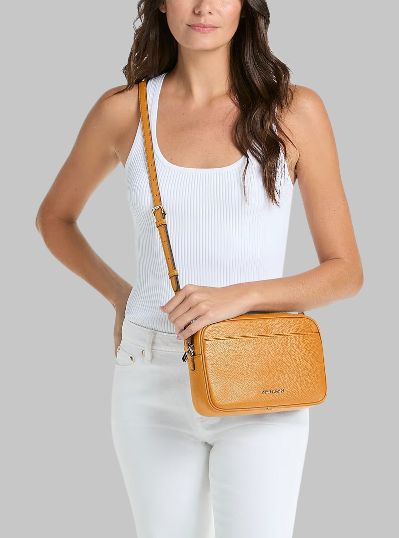 Jet Set Large Pebbled Leather Camera Crossbody Bag,35R6GTVC7L