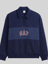 GAP Oversized Gap Logo Quarter-Zip Sweatshirt,1179549