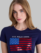 FOIL FLAG SEMI SCOOP T-SHIRT
21T0097-1D00A