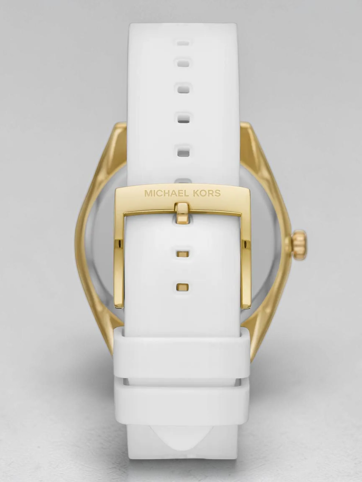 Immediate M.KWomen's Janelle Gold-Tone Silicone Strap Watch, 42mm MK7141
