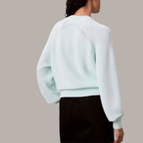 Smooth Cotton Monogram Rib Classic Sweater