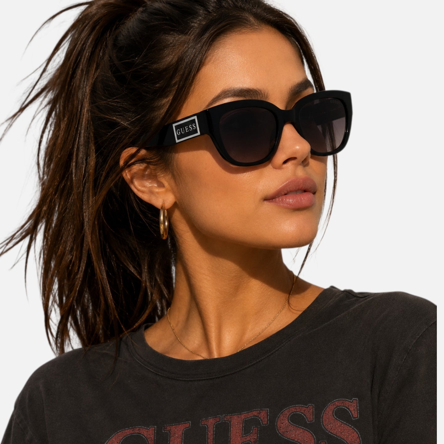 Guess Smoke Gradient Cat Eye Ladies Sunglasses,GF6159