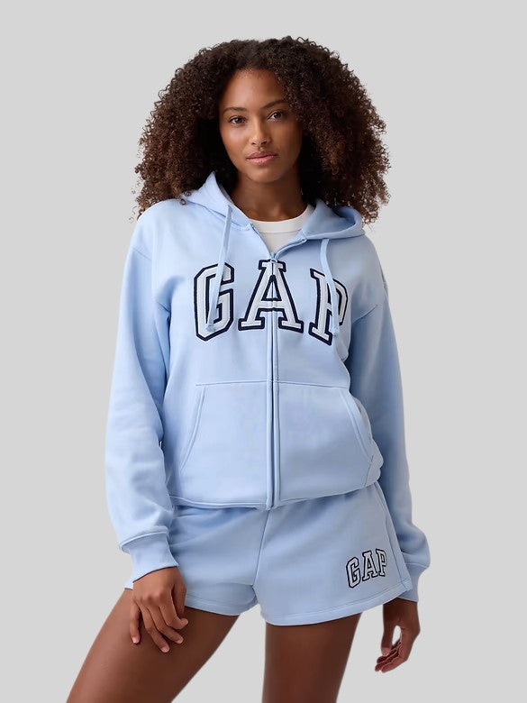 Gap Relaxed Gap Logo Zip Hoodie,627454