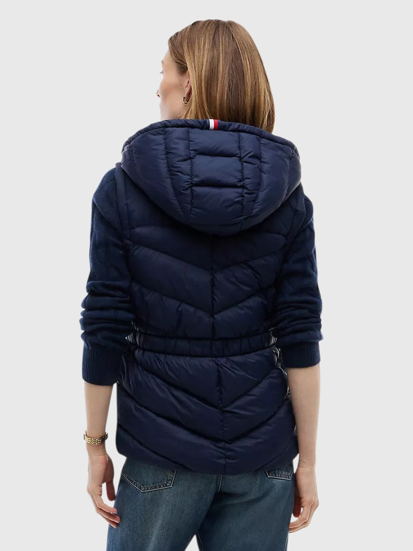 TOMMY HILFIGER Lightweight Quilted Hooded Vest,XW09417-DW5