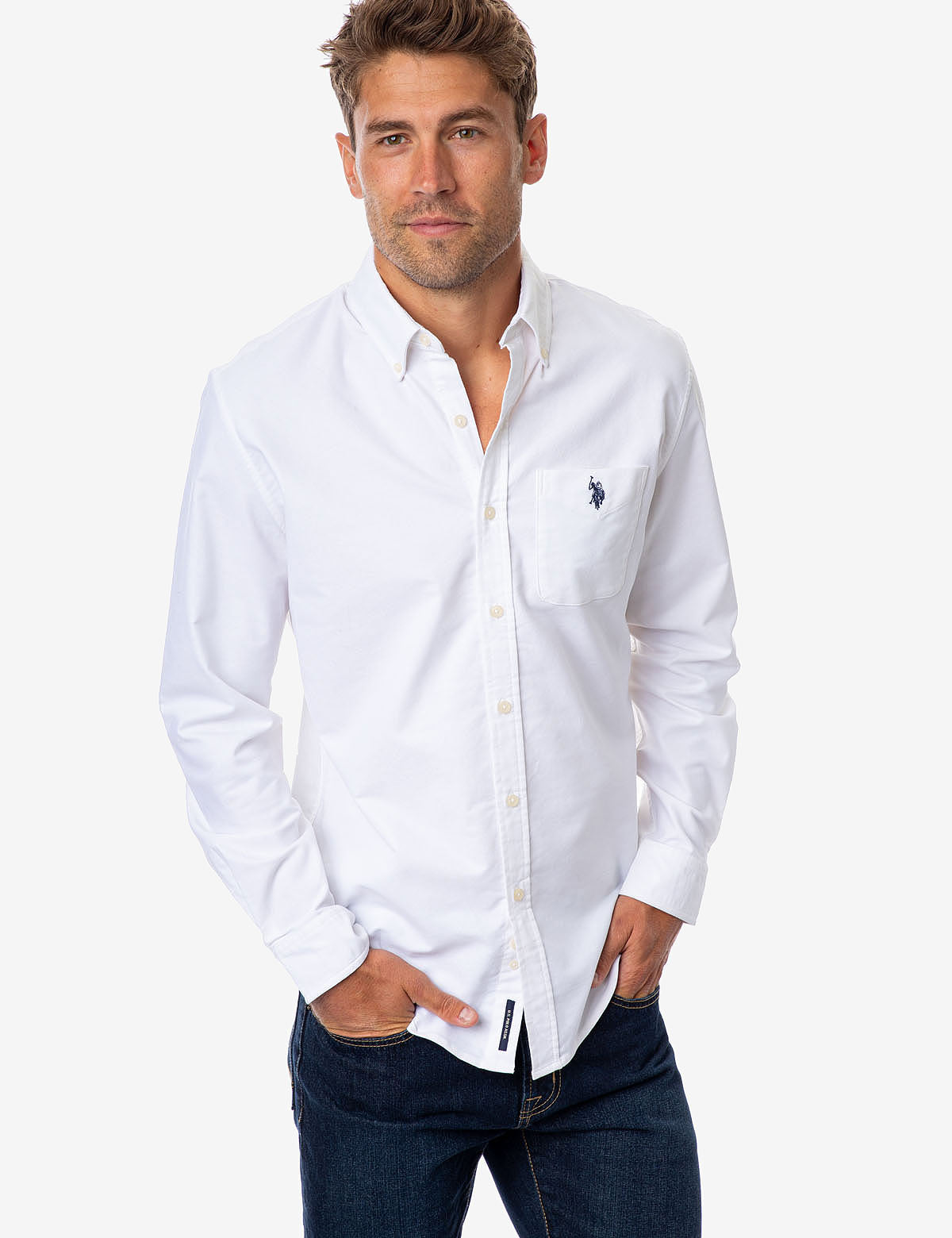 LONG SLEEVE STRETCH OXFORD SHIRT Serial 115705-YC00A