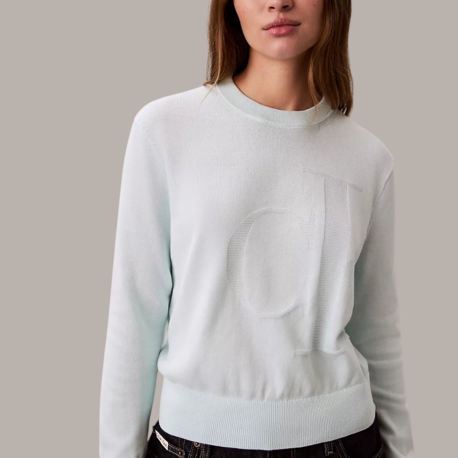 Smooth Cotton Monogram Sweater