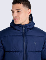 US.POLO.ASSN SOLID QUILTED CHANNEL PUFFER JACKET, 109904-P200A