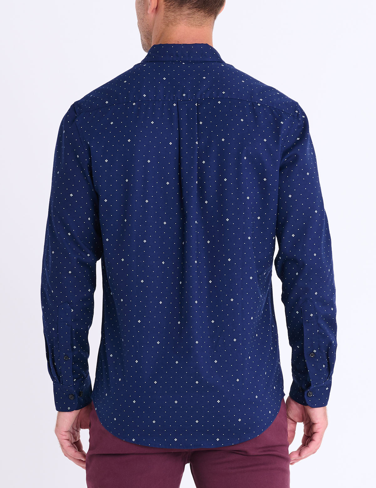 LONG SLEEVE DOT DIAMOND PEACH TWILL SHIRT Serial 11H0273-XI00A