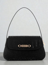 Avelina Rhinestone Logo Shoulder Bag
