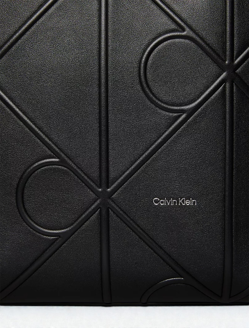 C.K Embossed Allover Emblem Logo Small Tote Bag 4F3197G
