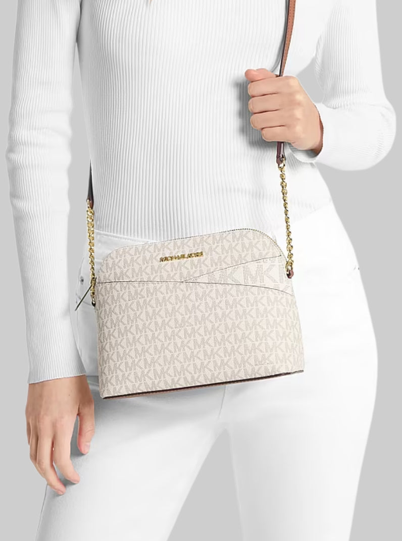 Jet Set Travel Medium Logo Dome Crossbody Bag,35F1STVC6B