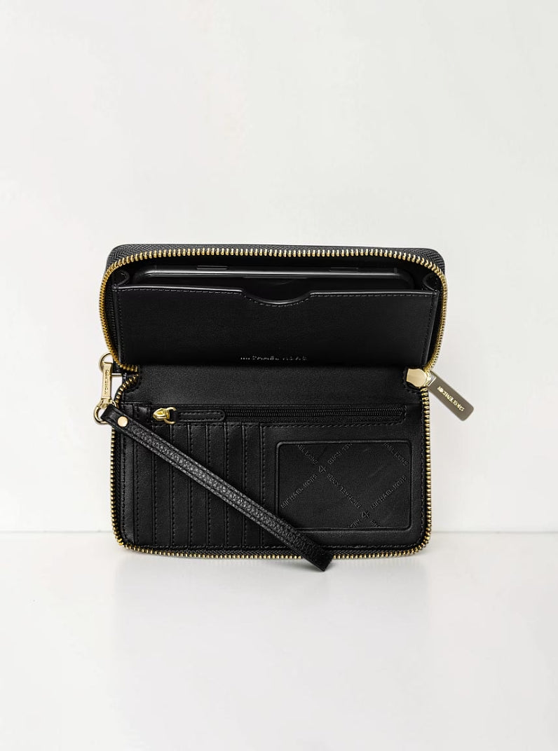 Jet Set Travel Large Logo Jacquard Denim Smartphone Wristlet,35T5GTVE3B