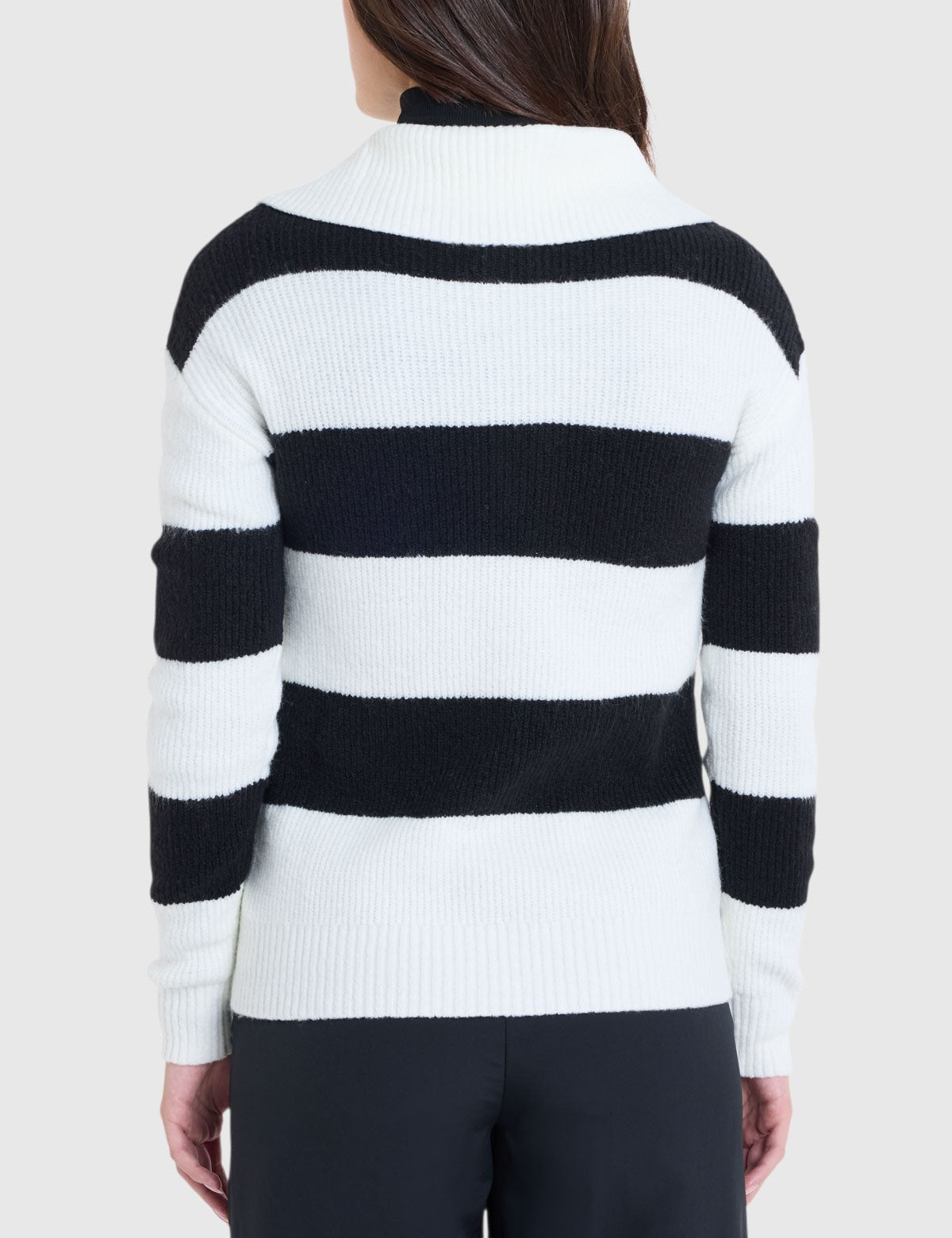 US.POLO.ASSN 1/2 ZIP RUGBY STRIPE SWEATER, 21W0017-EP00A