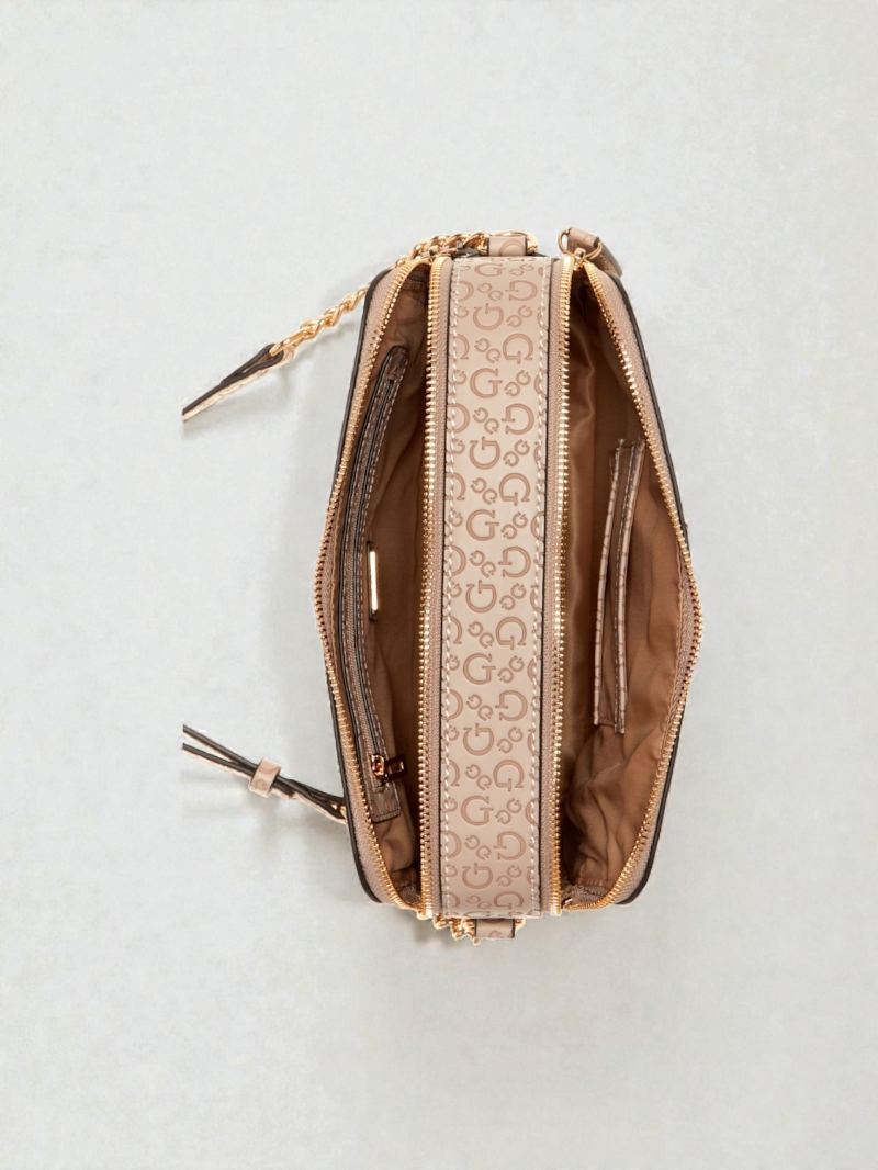 Zakaria Debossed Logo Double-Zip Crossbody