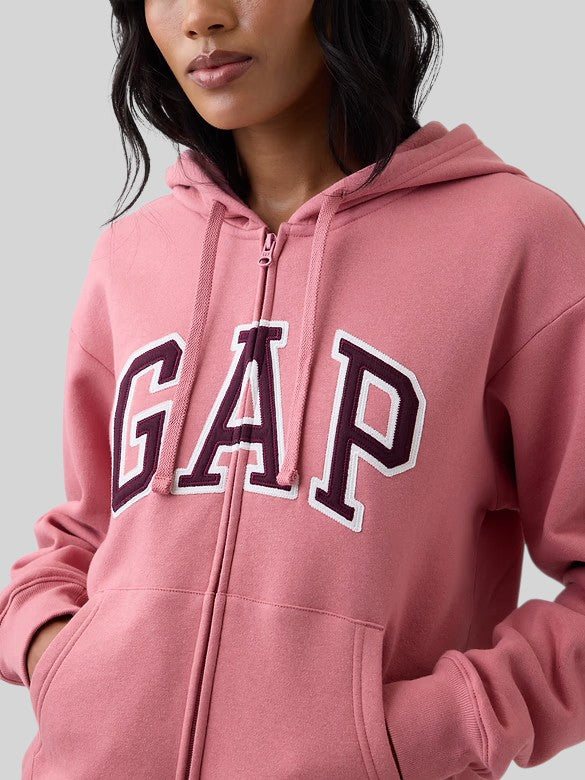 Gap Relaxed Gap Logo Zip Hoodie,627454