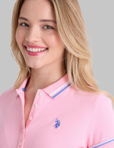 TIPPED DOUBLE CUFFED TRIM POLO SHIRT