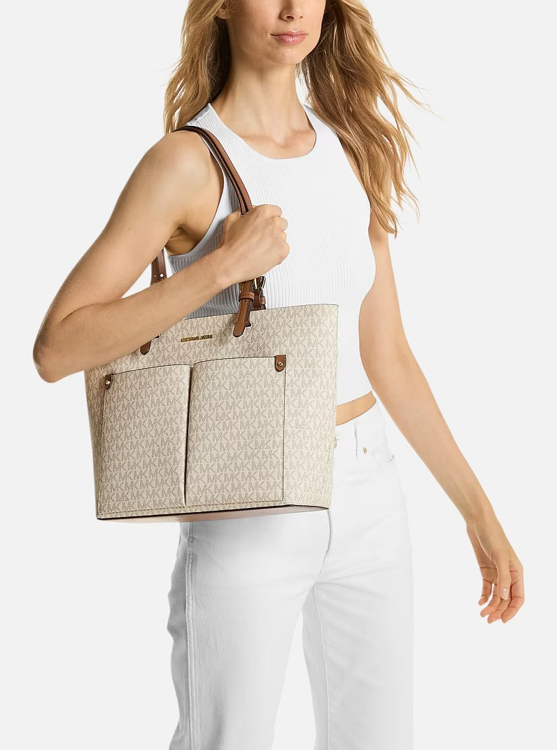 Michael Kors Jet Set Logo Pocket Tote Bag,35F3GTVT3B