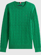 TOMMY HILFIGER Cable Knit Crewneck Sweater,XM08033-YBI