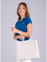 USPA BOX TOTE WITH CROSSBODY STRAP