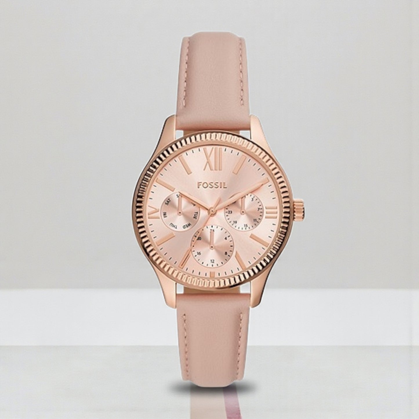 Rye Multifunction Pink Leather Watch
