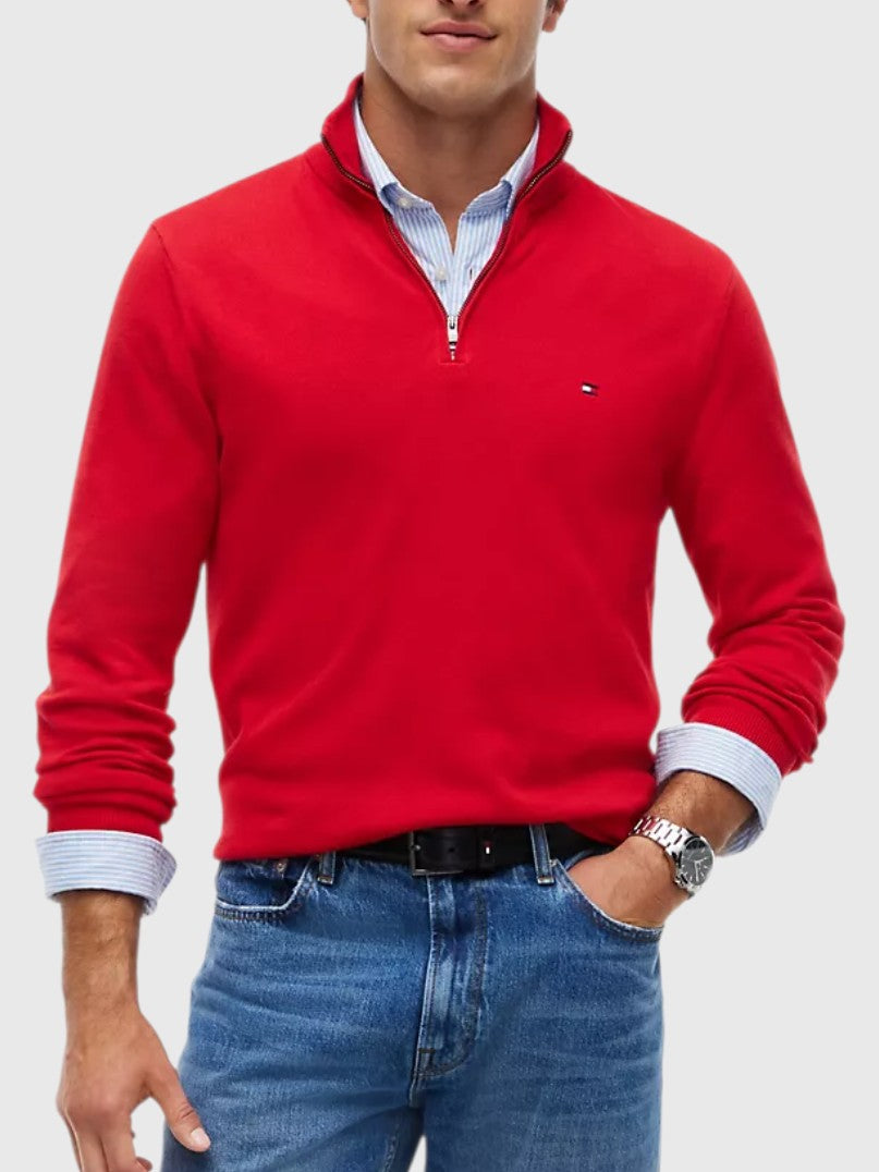 TOMMY HILFIGER Classic Quarter-Zip Sweater,78J9329-BDS