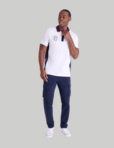 USA VERTICAL PATCH PIQUE POLO SHIRT WITH ZIP PLACKET
