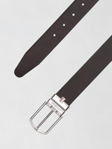 Immediate Tommy Round Buckle Reversible Leather Belt