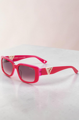 Bordeaux Gradient Rectangular Ladies Sunglasses