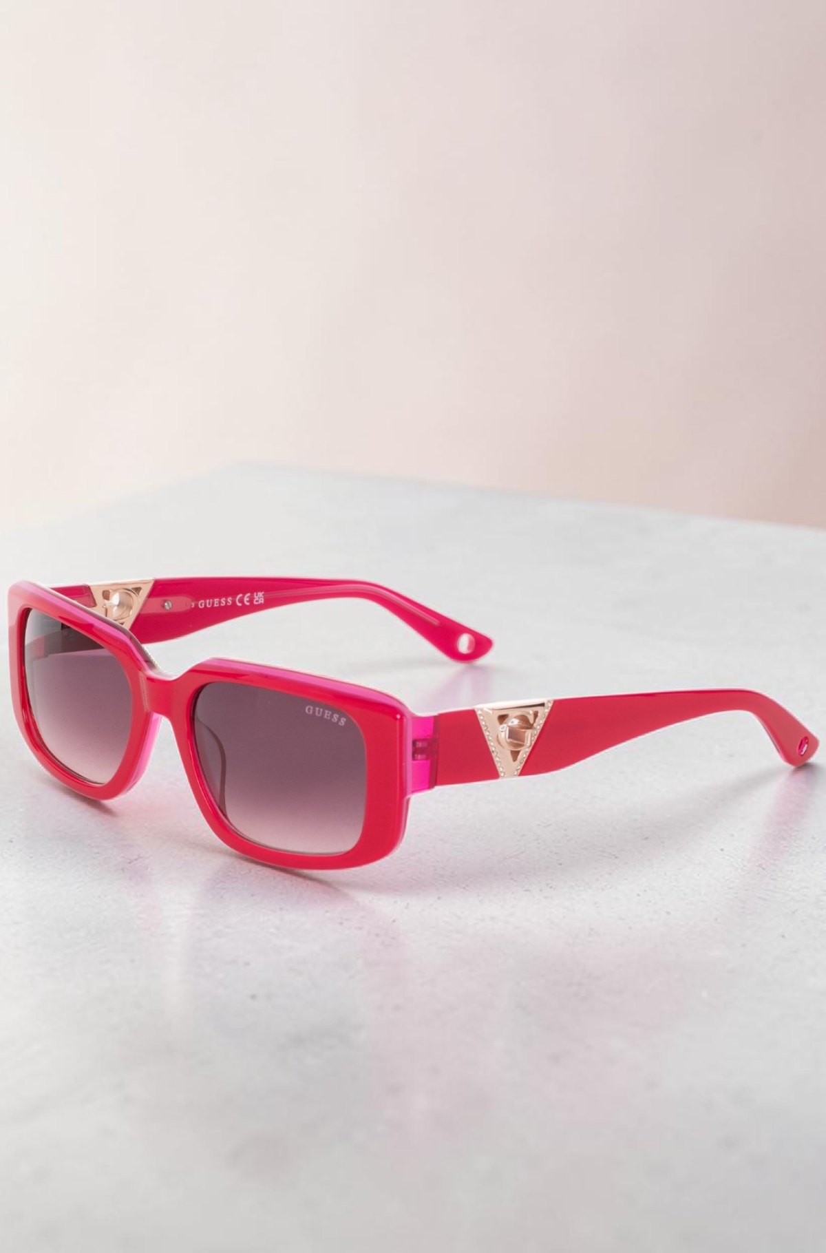 Bordeaux Gradient Rectangular Ladies Sunglasses