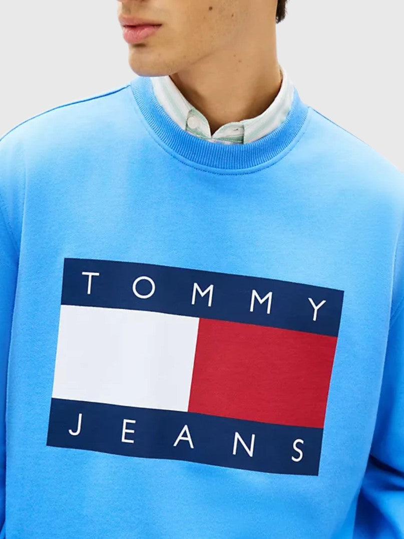 TOMMY HILFIGER Jeans Big Flag Logo Sweatshirt,DM22643-MBM