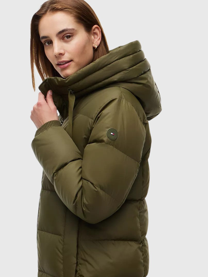 TOMMY HILFIGER Water-Repellent Hooded Down Puffer Coat,WW53611-GYY